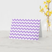 Paarse zigzag, Paarse chevron, geometrisch patroon Kaart (Gele Bloem)