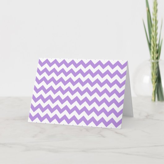 Paarse zigzag, Paarse chevron, geometrisch patroon Kaart (Voorkant)