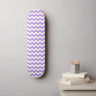 Paarse zigzag, Paarse chevron, geometrisch patroon Persoonlijk Skateboard