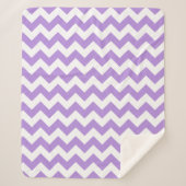 Paarse zigzag, Paarse chevron, geometrisch patroon Sherpa Deken (Voorkant)