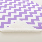 Paarse zigzag, Paarse chevron, geometrisch patroon Sherpa Deken (3/4)