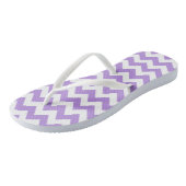 Paarse zigzag, Paarse chevron, geometrisch patroon Teenslippers (Schuin)