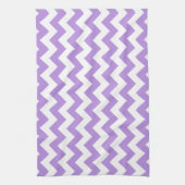 Paarse zigzag, Paarse chevron, geometrisch patroon Theedoek (Verticaal)