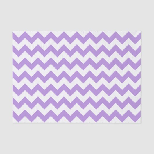 Paarse zigzag, Paarse chevron, geometrisch patroon Tissuepapier (Voorkant)