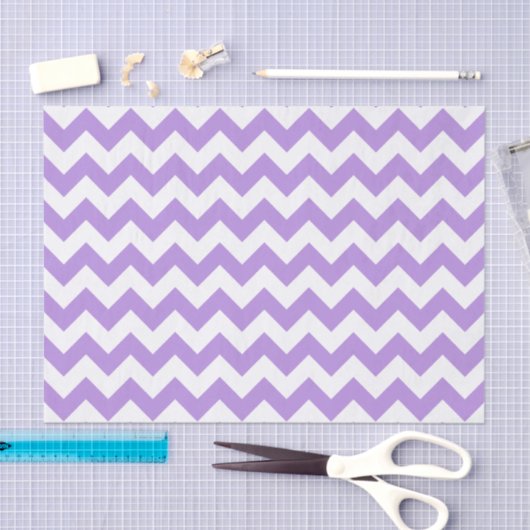 Paarse zigzag, Paarse chevron, geometrisch patroon Tissuepapier (Craft)
