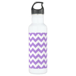 Paarse zigzag, Paarse chevron, geometrisch patroon Waterfles