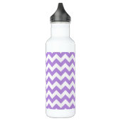 Paarse zigzag, Paarse chevron, geometrisch patroon Waterfles (Links)