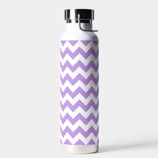 Paarse zigzag, Paarse chevron, geometrisch patroon Waterfles (Links)