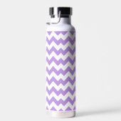 Paarse zigzag, Paarse chevron, geometrisch patroon Waterfles (Rechts)