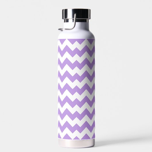 Paarse zigzag, Paarse chevron, geometrisch patroon Waterfles (Rechts)