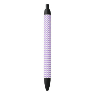 Paarse zigzag, Paarse chevron, geometrisch patroon Zwarte Inkt Pen