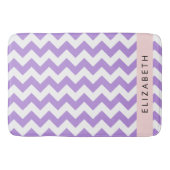 Paarse zigzag, Paarse Chevron, Jouw naam Badmat (Voorkant)