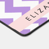 Paarse zigzag, Paarse Chevron, Jouw naam Bureaumat (Hoek)