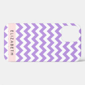 Paarse zigzag, Paarse Chevron, Jouw naam Case-Mate iPhone Case (Achterkant (horizontaal))