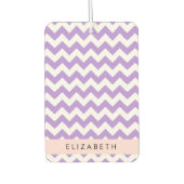 Paarse zigzag, Paarse Chevron, Jouw naam Luchtverfrisser (Voorkant)