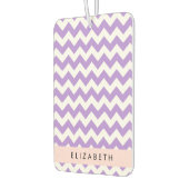 Paarse zigzag, Paarse Chevron, Jouw naam Luchtverfrisser (Links)