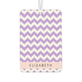 Paarse zigzag, Paarse Chevron, Jouw naam Luchtverfrisser (Achterkant)