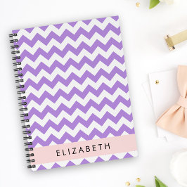 Paarse zigzag, Paarse Chevron, Jouw naam Planner