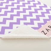 Paarse zigzag, Paarse Chevron, Jouw naam Sherpa Deken (3/4)