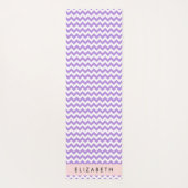Paarse zigzag, Paarse Chevron, Jouw naam Yogamat (Achterkant)