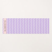 Paarse zigzag, Paarse Chevron, Jouw naam Yogamat (Voorkant (horizontaal))