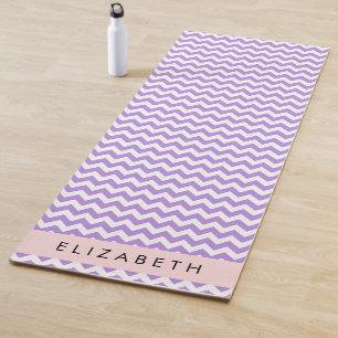 Paarse zigzag, Paarse Chevron, Jouw naam Yogamat