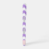 Paarse Zigzag, Paarse Chevron, Uw Naam iPhone 16 Hoesje (Rechterkant)