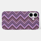 Paarse zigzagstrepen Case-Mate iPhone case (Achterkant (horizontaal))
