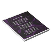 Paarse zijde - Speciaal gedicht Notitieblok (Schuin)