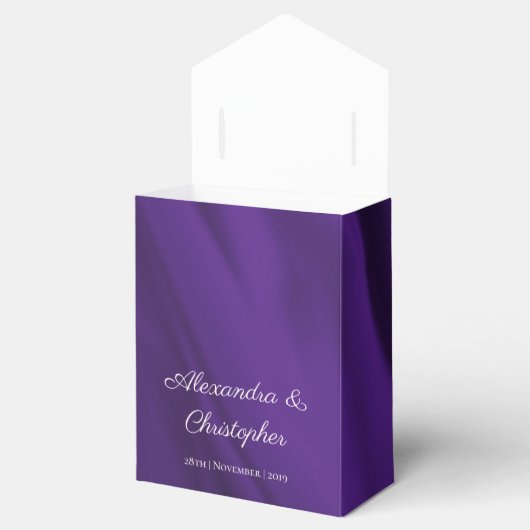 Paarse zijderoute bedankdoosjes (Geopend)