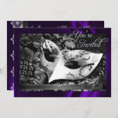 Paarse-zijderoute-Masquerade-oproep Kaart (Voorkant / Achterkant)