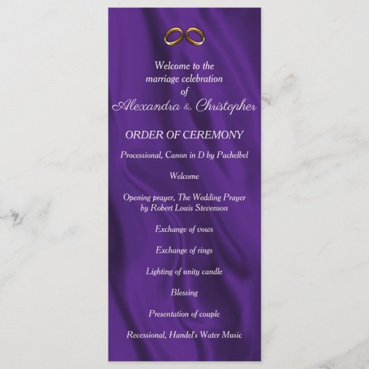 Paarse zijderoute programmakaart (Voorkant)