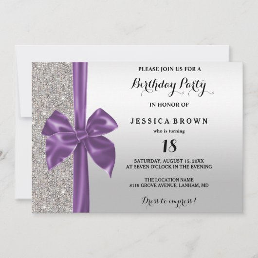 Paarse zijderupsentjes 18e verjaardag kaart (Voorkant)