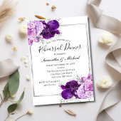 Paarse zilver Elegant repesial Dinner Kaart