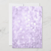 Paarse zilver Faux Glitter Lights Sweet 16 Kaart (Achterkant)