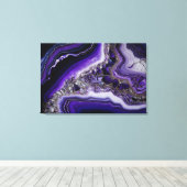 Paarse zilver Gemstone Acrylzuur Canvas Afdruk (Insitu (Houten vloer))