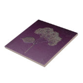  Paarse zilver Metallic Hydrangea Floral Tegeltje (Zijkant)