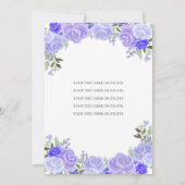 Paarse zilver prinses Tiara Quinceañera in Kaart (Achterkant)