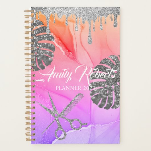 Paarse zilver Sponzout Planner (Voorkant)