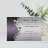 Paarse Zilver Zwart RSVP (Staand voorkant)