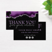 Paarse zilveragaat bedankt voor je creditcard visitekaartje (Bureau)
