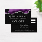 paarse zilveragaat Referral-Kaart Visitekaartje (Bureau)