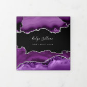 paarse zilverAgate Trifold Brochure Drieluik Kaart (Cover)