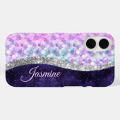 Paarse zilverappelmolen Case-Mate iPhone case (Achterkant (horizontaal))