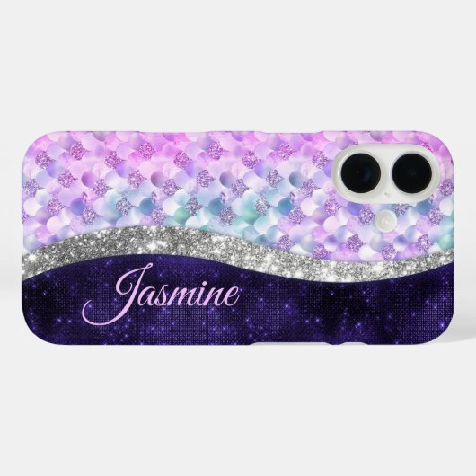 Paarse zilverappelmolen Case-Mate iPhone case (Achterkant (horizontaal))