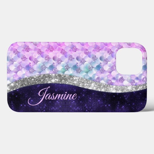 Paarse zilverappelmolen Case-Mate iPhone case (Achterkant (horizontaal))