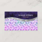 Paarse zilverappelmolen visitekaartje (Voorkant)