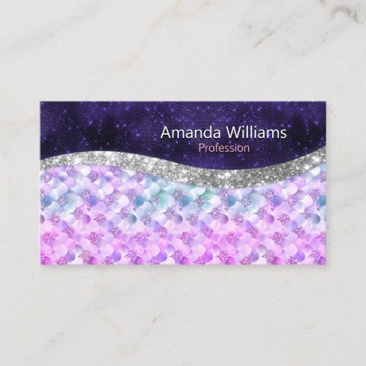 Paarse zilverappelmolen visitekaartje (Voorkant)