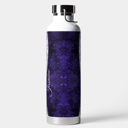 Paarse zilverappelmolen waterfles (Links)