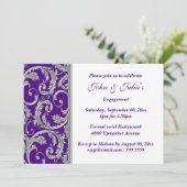 Paarse zilverdragel verloving USTOM Kaart (Staand voorkant)